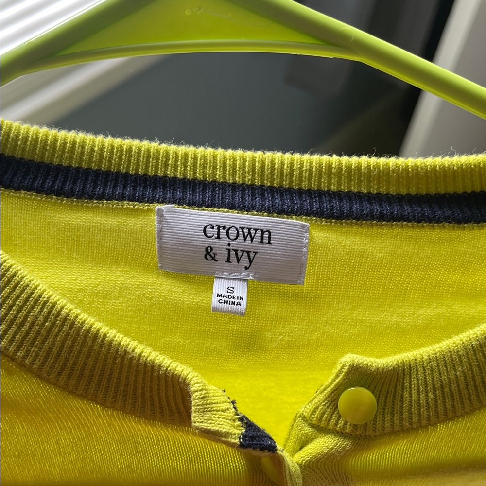 Crown & Ivy Vibrant Yellow Sweater